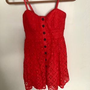 Trixxi Small Coral Mini Sundress